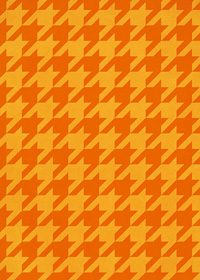 オレンジ色のハウンドトゥース柄のA4サイズ背景素材