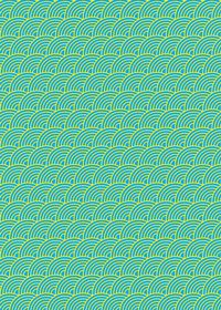 斜めに傾いた水色と黄色の青海波柄A4サイズ背景素材