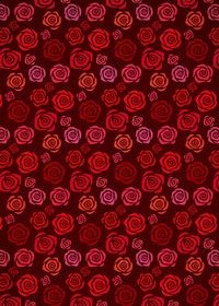 赤いバラのイラストのA4サイズ背景素材