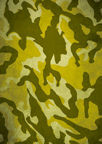 イエロー系の薄汚れた迷彩・カモフラージュ柄のA4サイズ背景素材