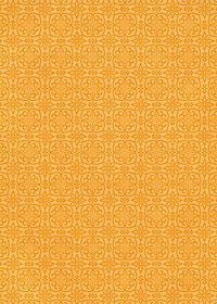 オレンジ色の西洋風模様のA4サイズ背景素材