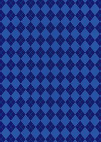 青いのアーガイルチェック柄、A4サイズ背景素材